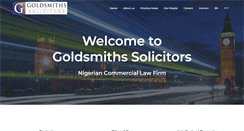 Desktop Screenshot of goldsmithsllp.com